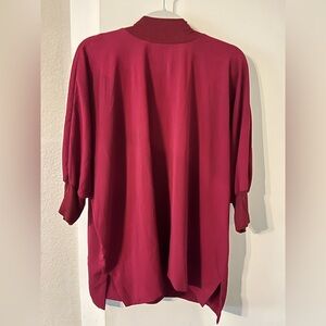Bobeau Burgundy Women's Blouse Size 1x
